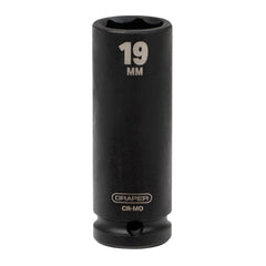 Draper HI-TORQ® Deep Impact Socket, 1/2" Sq. Dr., 19mm 12744