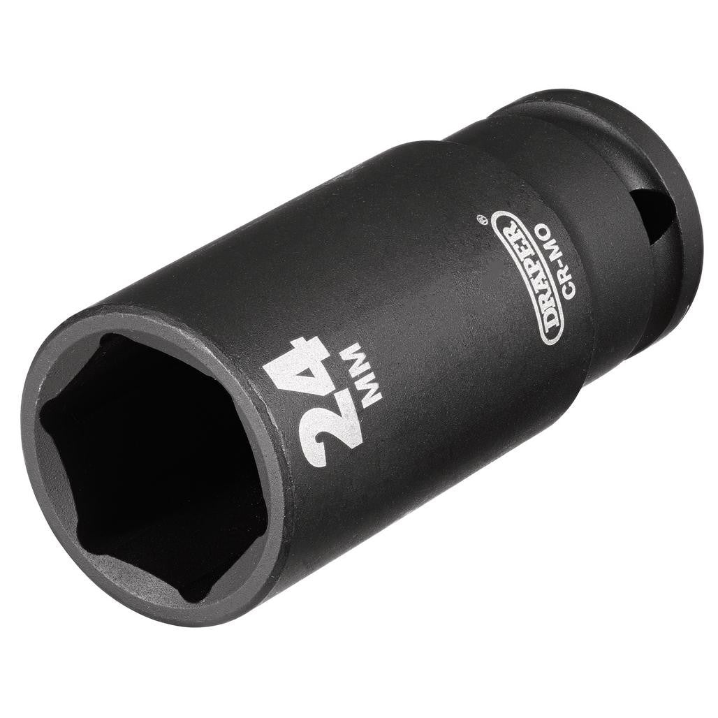 Draper HI-TORQ® Deep Impact Socket, 1/2" Sq. Dr., 24mm 12746
