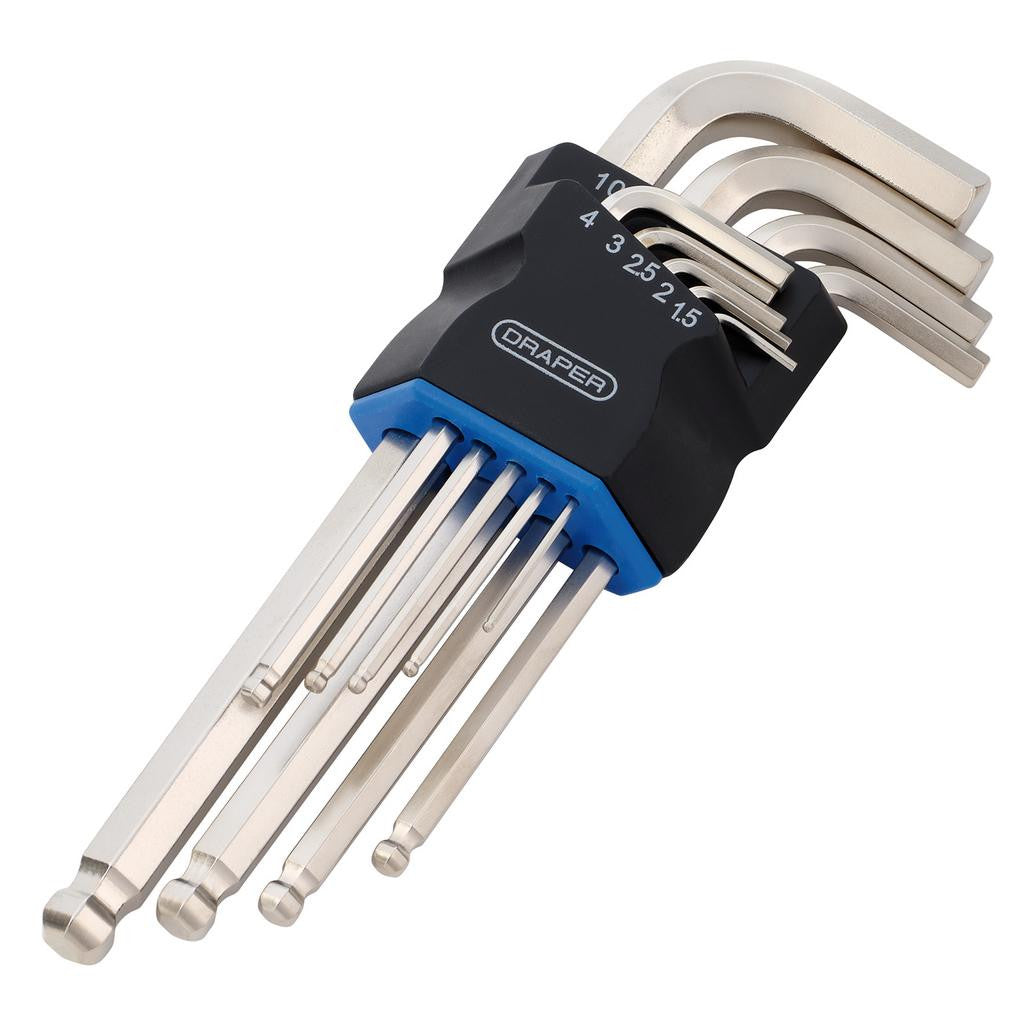 Draper Metric Long Arm Ball End Hex Key Set (9 Piece) 12808