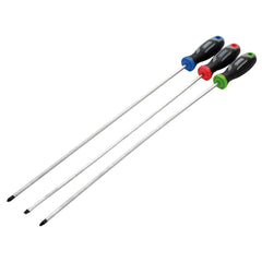 Draper Long Reach Soft Grip Screwdriver Set (3 Piece) 13429