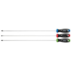 Draper Long Reach Soft Grip Screwdriver Set (3 Piece) 13429