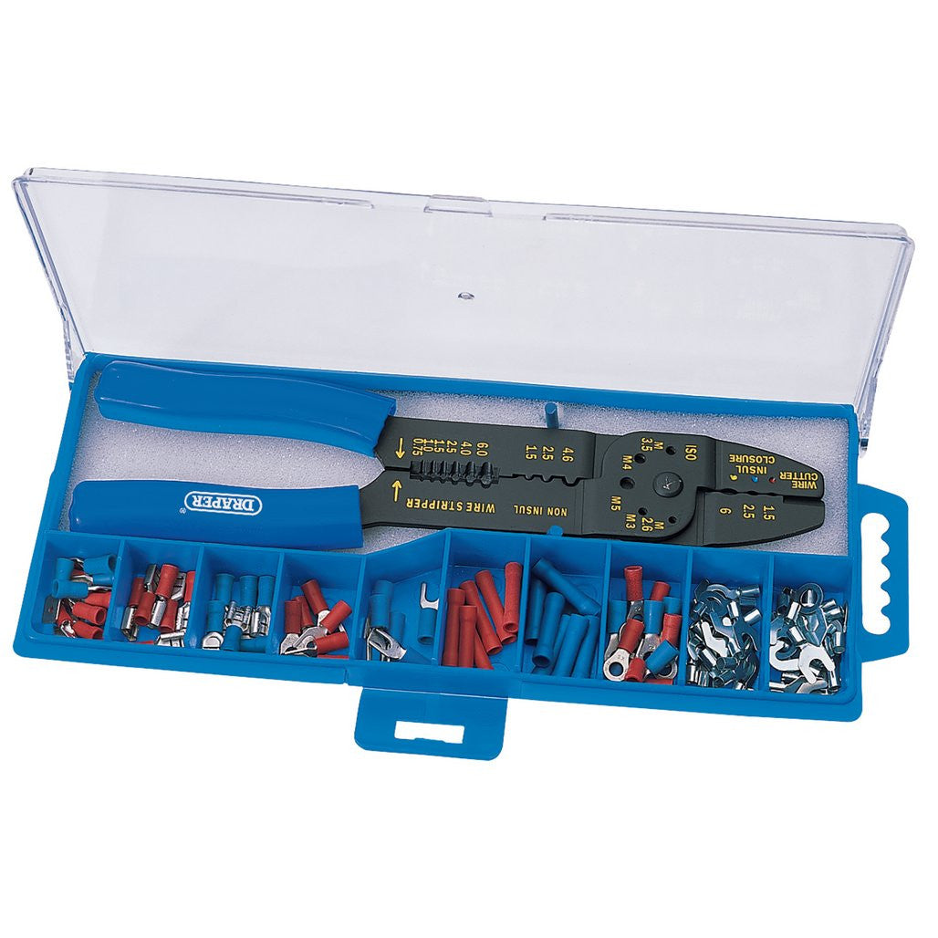 Draper 5 Way Crimping Tool & Terminal Kit, 240mm 13658