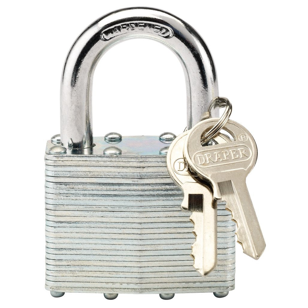Draper Laminated Steel Padlock, 50 x 31mm 14021