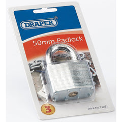 Draper Laminated Steel Padlock, 50 x 31mm 14021