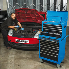 Draper Tool Chest, 9 Drawer, 26", Blue 14910