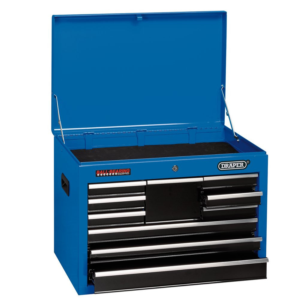 Draper Tool Chest, 10 Drawer, 26", Blue 14937