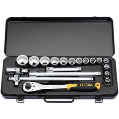 Draper Elora Metric Socket Set, 1/2" Sq. Dr. (19 Piece) 15356
