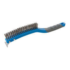 Silverline Stainless Steel Wire Brush with Scraper 156914