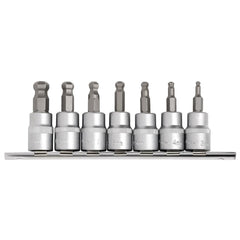 Draper Expert Ball-end Hex. Socket Bit Set, 3/8" Sq. Dr., 48mm (7 Piece) 16296