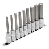 Draper Expert Long Metric Hex. Socket Bit Set, 1/2" Sq. Dr., 100mm (9 Piece) 16308