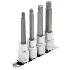 Draper Expert Spline Socket Bit Set, 1/2" Sq. Dr. (4 Piece) 16350