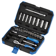 Draper HI-TORQ® Metric Socket Set, 1/4" Sq. Dr. (47 Piece) 16355