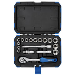 Draper HI-TORQ® Metric Socket Set, 3/8" Sq. Dr. (18 Piece) 16359