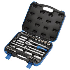 Draper Combined MM/AF Socket Set, 3/8" Sq. Dr. (39 Piece) 16361