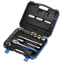 Draper HI-TORQ® Metric Socket Set, 1/2" Sq. Dr. (24 Piece) 16362