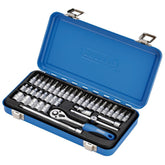 Draper Metric Socket Set in Metal Case, 1/4" Sq. Dr. (38 Piece) 16366