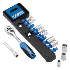 Draper Metric Socket and Ratchet Set, 1/4" Sq. Dr. (12 Piece) 16369