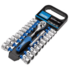 Draper Combined MM/AF Socket and Ratchet Set, 3/8" Sq. Dr. (22 Piece) 16373