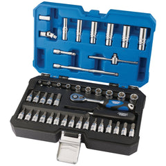 Draper Expert Metric Socket Set, 1/4" Sq. Dr. (44 Piece) 16446