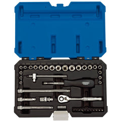 Draper Expert Combined MM/AF Socket Set, 1/4" Sq. Dr. (40 Piece) 16464