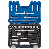 Draper Expert Combined MM/AF Socket Set, 3/8" Sq. Dr., Blue (41 Piece) 16465