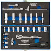Draper Expert Metric Socket Set, 1/4" Sq. Dr. (26 Piece) 16476
