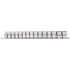 Draper Expert HI-TORQ® Metric Socket Set on a Metal Rail, 1/2" Sq. Dr. (15 Piece) 16496