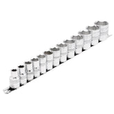 Draper Expert Imperial Socket on a Metal Rail, 1/2" Sq. Dr. (13 Piece) 16498