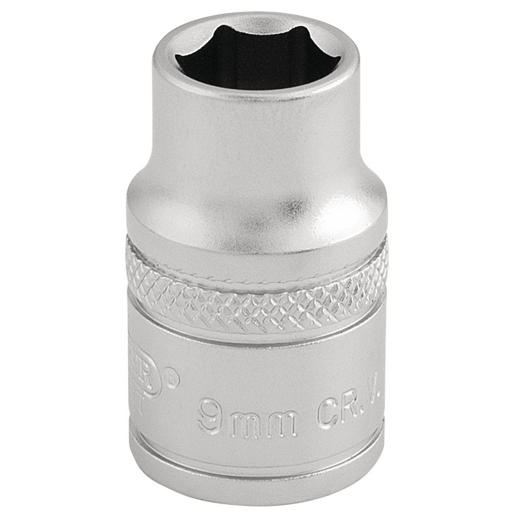 Draper Expert 6 Point Metric Socket, 3/8" Sq. Dr., 9mm 16534