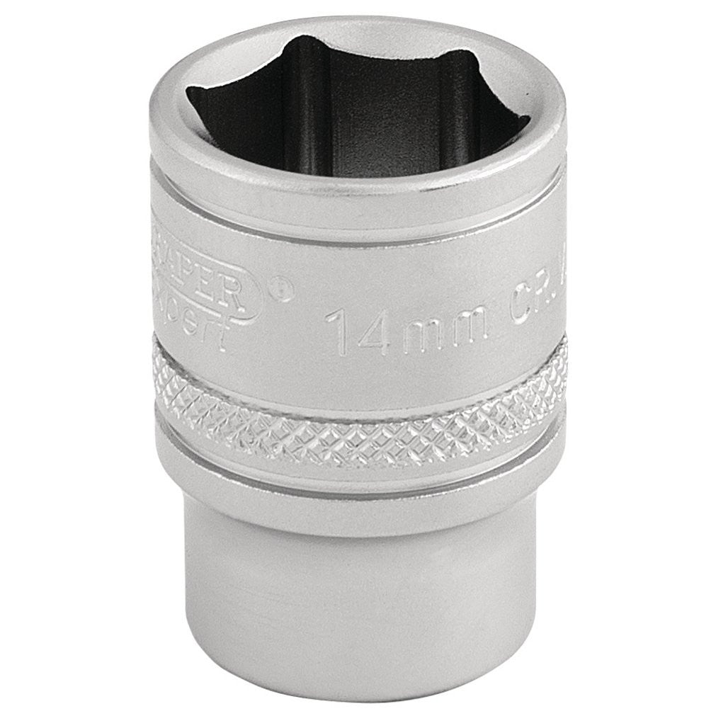 Draper Expert 6 Point Metric Socket, 3/8" Sq. Dr., 14mm 16540