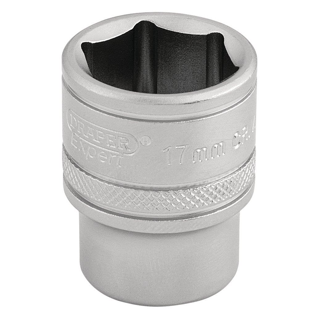 Draper Expert 6 Point Metric Socket, 3/8" Sq. Dr., 17mm 16543