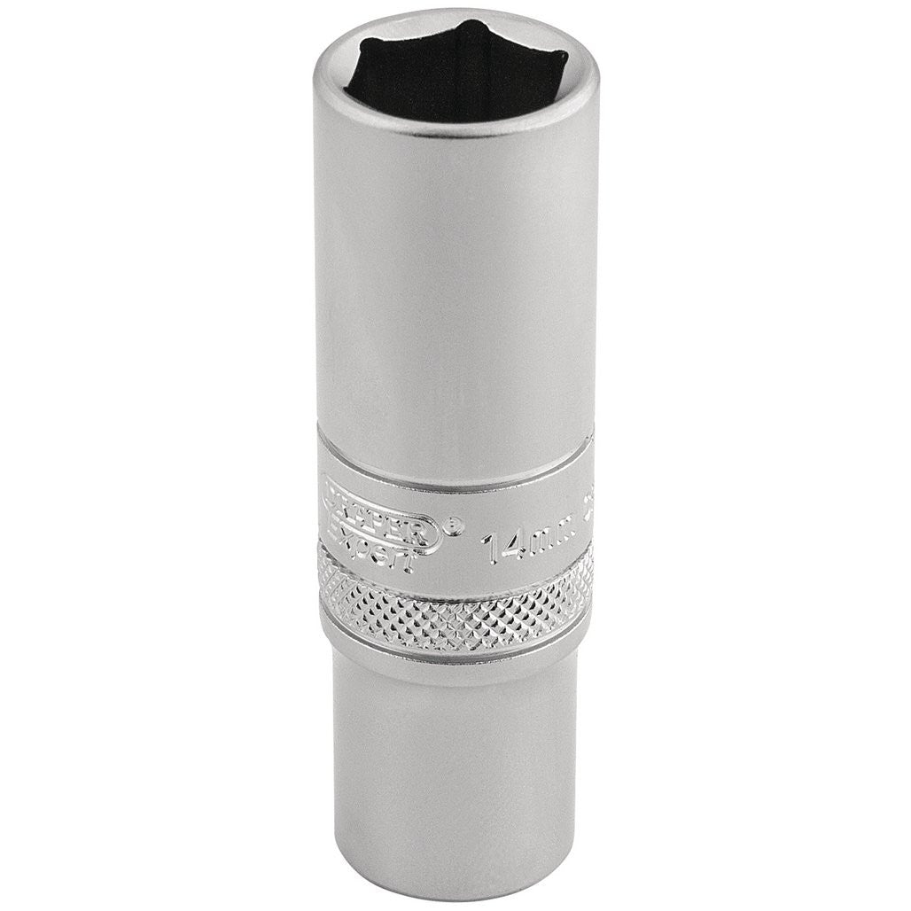 Draper Expert 6 Point Metric Deep Socket, 3/8" Sq. Dr., 14mm 16582