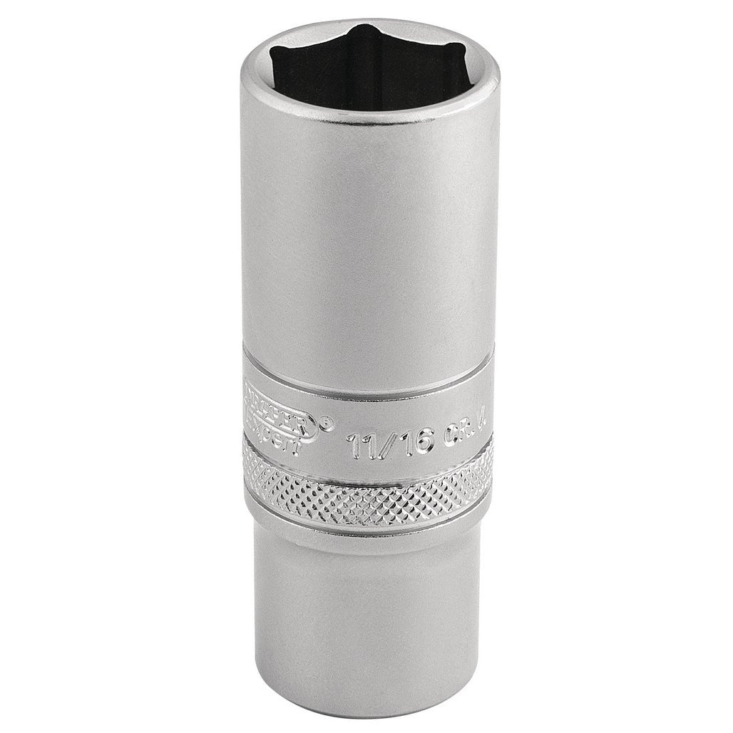 Draper Expert 6 Point Metric Deep Socket, 3/8" Sq. Dr., 17mm 16585