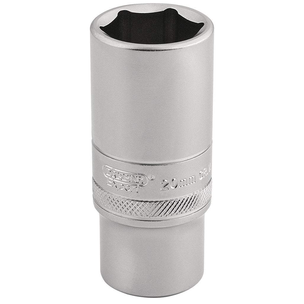 Draper Expert 6 Point Metric Deep Socket, 3/8" Sq. Dr., 20mm 16587
