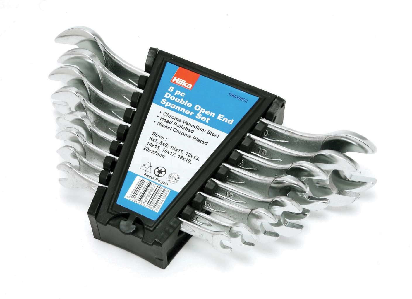 Hilka 8 pce Open Ended Spanner Set Metric 16600802