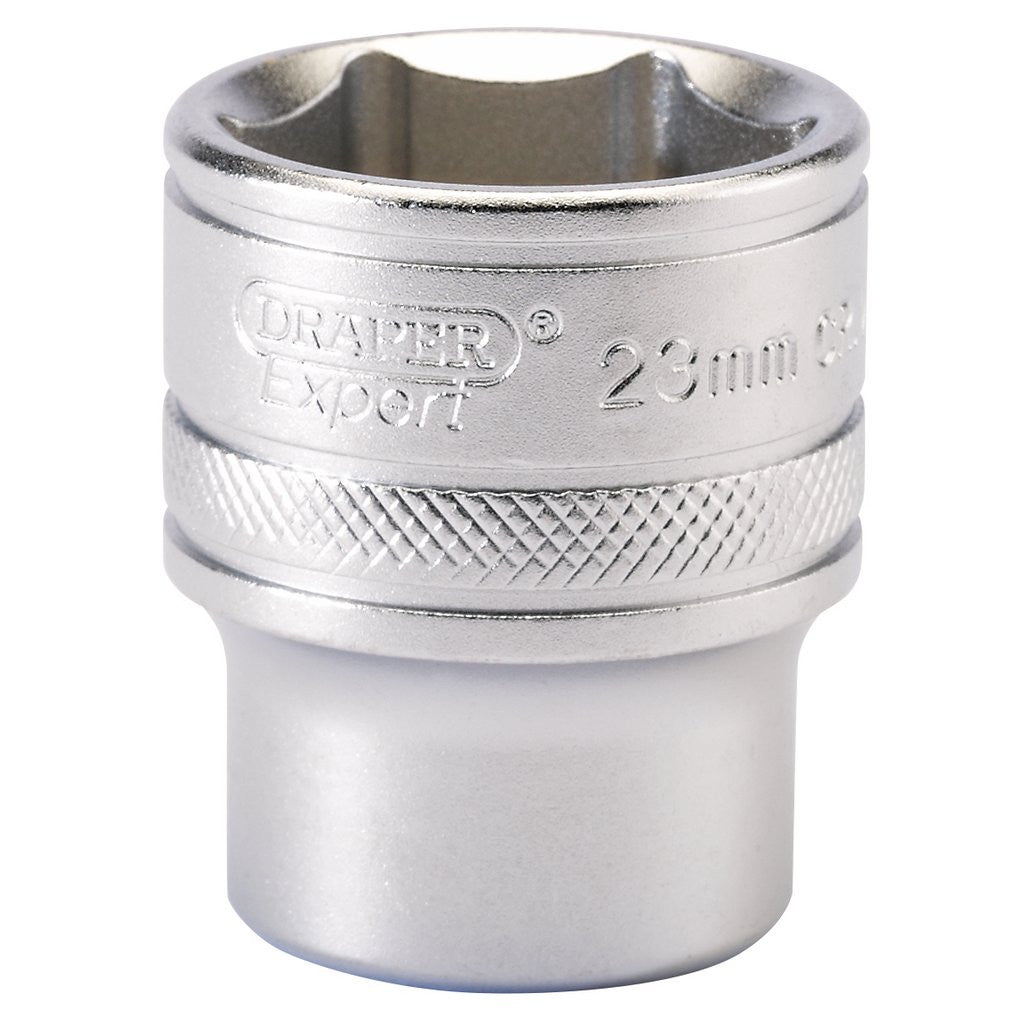 Draper Expert 6 Point Metric Socket, 1/2" Sq. Dr., 23mm 16614