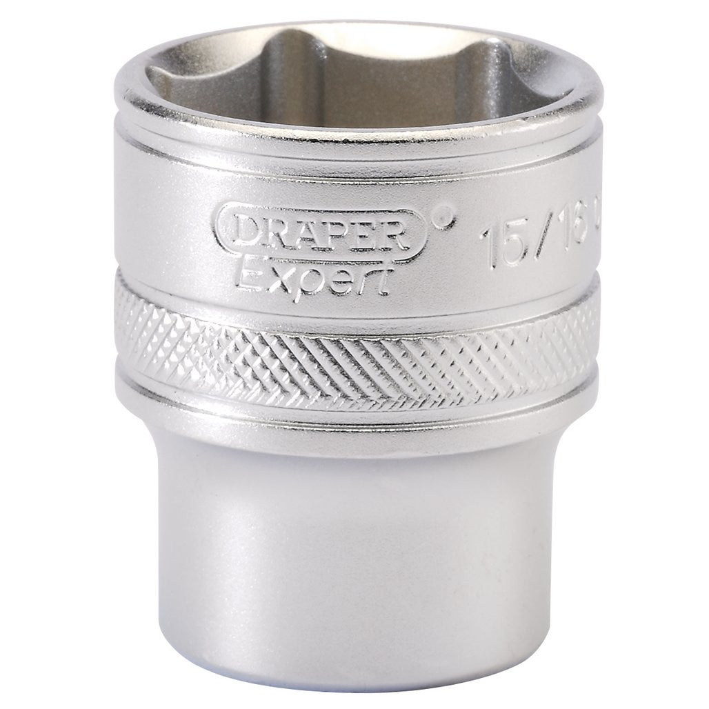 Draper Expert 6 Point Imperial Socket, 1/2" Sq. Dr., 15/16" 16633