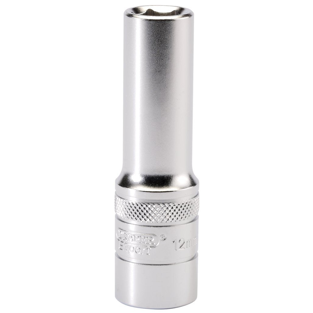Draper Expert 6 Point Metric Deep Socket, 1/2" Sq. Dr., 12mm 16643