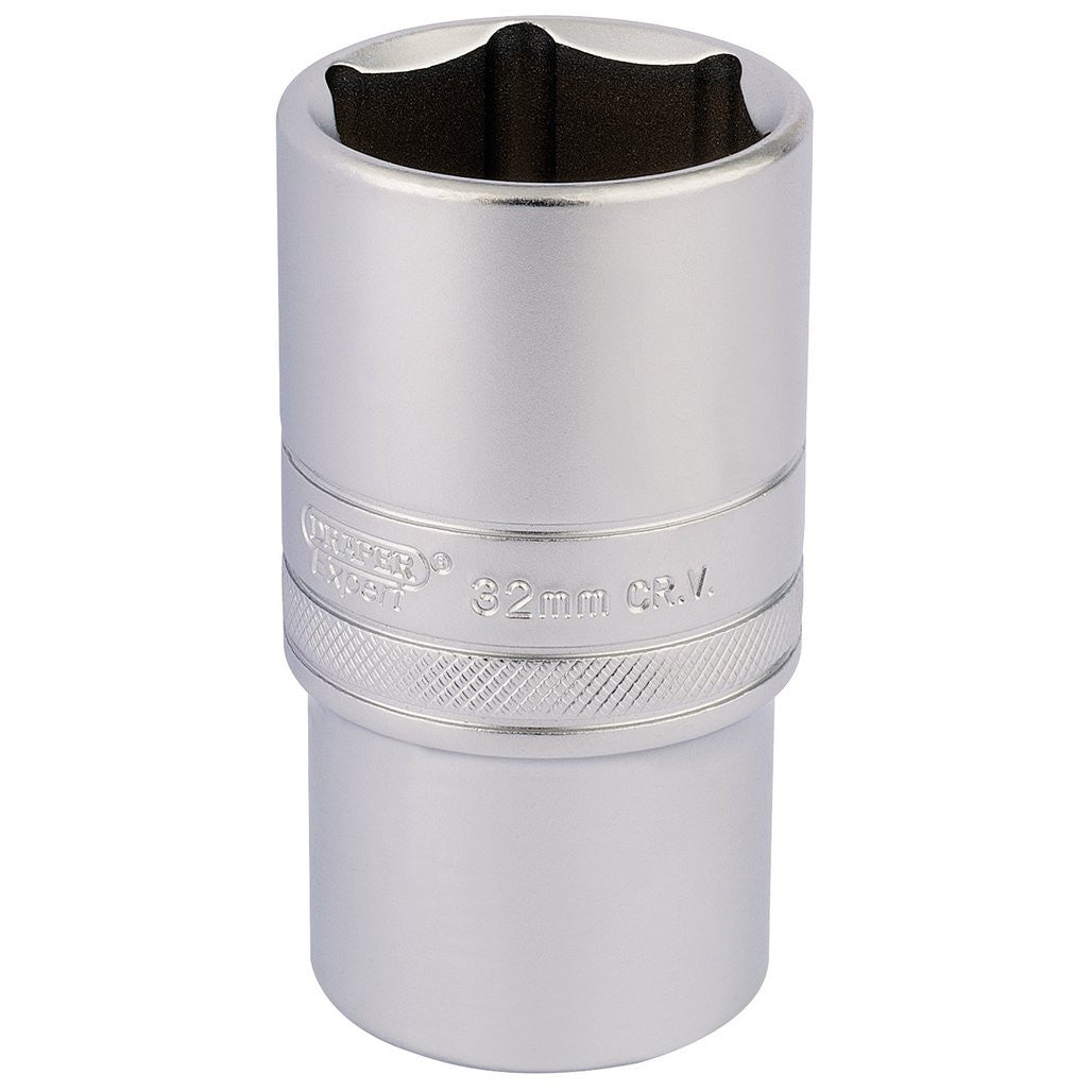 Draper Expert 6 Point Metric Deep Socket, 1/2" Sq. Dr., 32mm 16660
