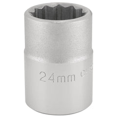 Draper Expert 12 Point Socket, 3/4" Sq. Dr., 24mm 16692