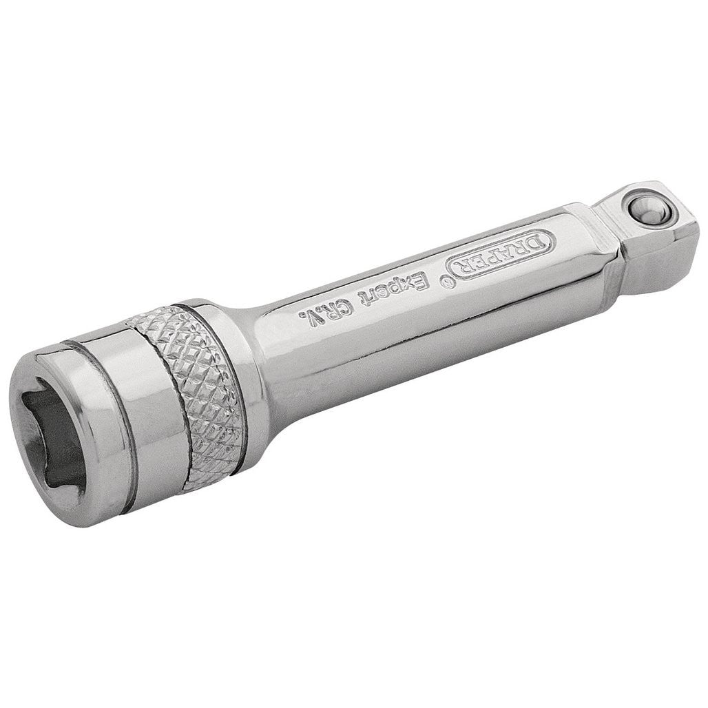 Draper Expert Wobble Extension Bar, 1/4" Sq. Dr., 50mm, Polished Chrome 16716