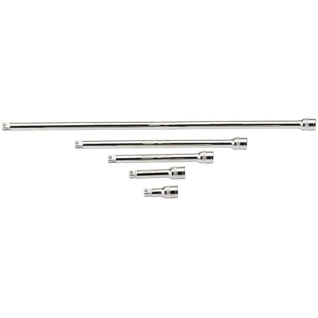 Draper Expert Wobble Extension Bar Set, 3/8" Sq. Dr., Micro Satin Chrome (5 Piece) 16768