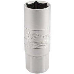 Draper Expert 12mm Thread 6 Point Satin Chrome Spark Plug Socket, 1/2" Sq. Dr., 18mm 16782