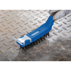 Draper 4 Row Carbon Steel Wire Scratch Brush with Scraper, 285mm 17182