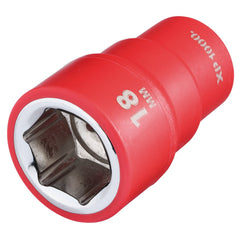 Draper XP1000® VDE Socket, 3/8" Sq. Dr., 18mm 17654