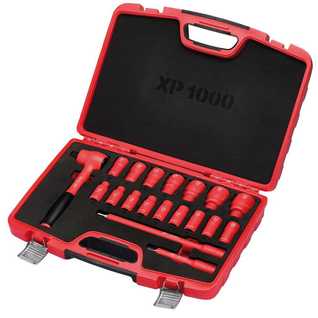 Draper XP1000® VDE Metric Socket Set, 1/2" Sq. Dr. (19 Piece) 17671