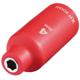 Draper XP1000® VDE Socket, 1/4" Sq. Dr., 4mm 18121