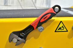 Hilka 8" (200mm) Soft Grip Wide Jaw (30mm) Adjustable Wrench 18152516