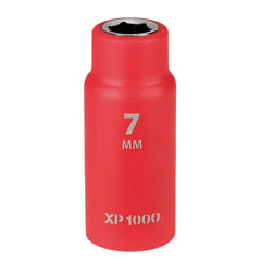 Draper XP1000® VDE Socket, 1/4" Sq. Dr., 7mm 18744