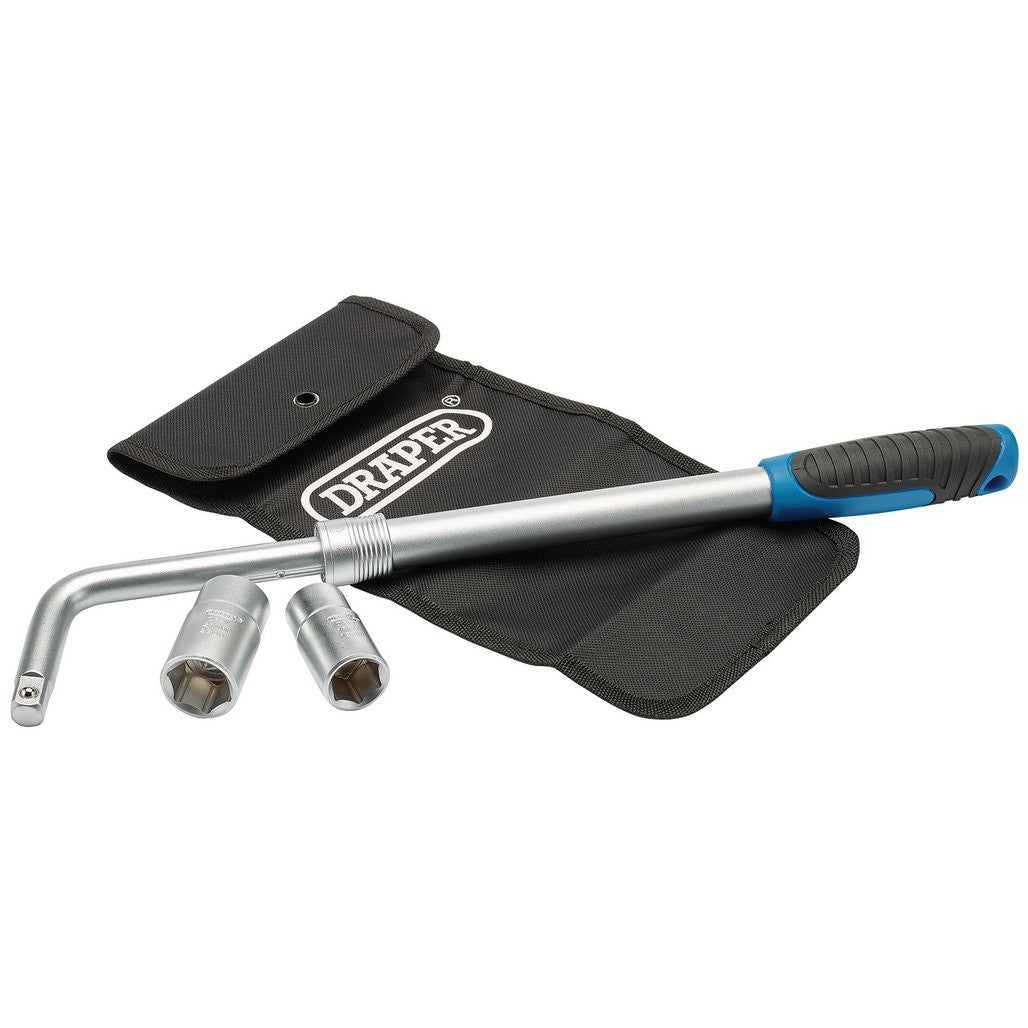 Draper Extending Wheel Nut Wrench, 1/2" Sq. Dr., 380-520mm 19152